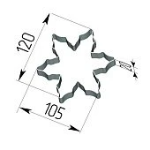 картинка Металлическая вырубка - "Снежинка"  