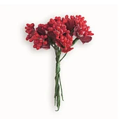 картинка Застежки-цветы, темно-красные, 12шт. 