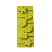 картинка Силиконовая форма для леденцов и шоколада " Новогодний подарок", 24*9,5*1см. 