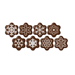 картинка Украшение из шоколадной глазури "Снежинка", 30мм., 240шт. 