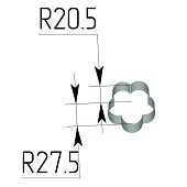 Металлическая вырубка - "Цветок"  