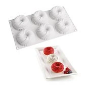 Силиконовая форма Гугельхупф плетенный мини, 293*173*31мм.