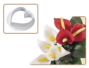 Пластиковая вырубка для работы с мастикой - "Антуриум" (40-W003) 