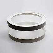 картинка Упаковка для торта и пирожных, шляпная, прозрачные стенки и окно, белая, 28*h12см. 