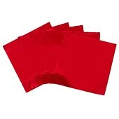 картинка Фольга для конфет красная, 10*10см., 100шт. 