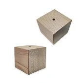 Кубик деревянный с отверстием для гвоздика, 38мм.