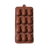картинка Форма для льда и шоколада "Ананас", 22,5*10,5см.,12 ячеек 
