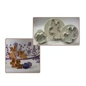 картинка Набор вырубок c выталкивателем - "Лоси", 3шт. (40-W157) 