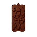 картинка Форма для льда и кондитерских украшений "Музыкальные инструменты", 21,5*10,5см., 14 ячеек 