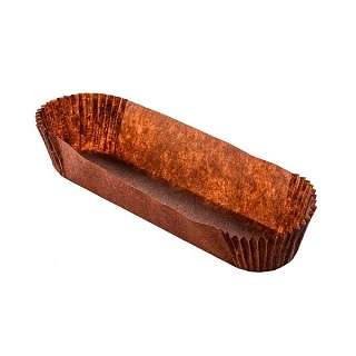 Капсулы бумажные овальные коричневые (40г/м2), 35*136*h27мм. 1000шт.