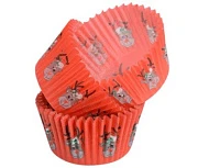 картинка Круглые капсулы для капкейков - "Олени Санты", 50мм. 88шт. (14754/p) 