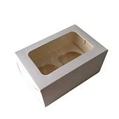 картинка Упаковка c окном на 2 капкейка - Белая, 165х90h110мм. (SP CUPO2) 