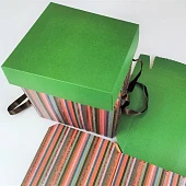 картинка Упаковка для торта - "Полосы", 21*21*22см. 