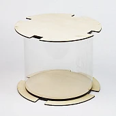 картинка Упаковка-тубус для торта, фанера, 24*h24см. 