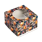 картинка Упаковка для торта с окном "Дед Мороз", 30*30*19см. 