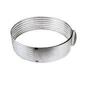 картинка Металлическая раздвижная форма Кольцо рамка для формовки тортов, высота 85мм. 
