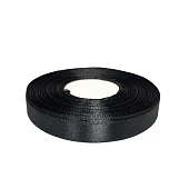 картинка Лента атласная 12мм., черная, 23(±1)м. 