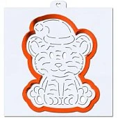 Форма для пряника с трафаретом "Милый тигренок с колпачком №3" 