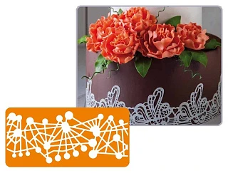 Рельефный силиконовый коврик для создания кружев - "Декор", 30*40см. (40-WD010) 