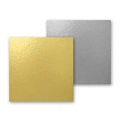 картинка Подложка квадратная, картон, зол./сереб., 24*24см., 0.8мм., 100шт. 