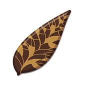 картинка Украшение из темной глазури, "Лист", золотой, 252шт. 