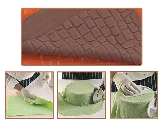 Рельефный силиконовый коврик - "Кирпичная стена", 60*40см. (40-W128) 