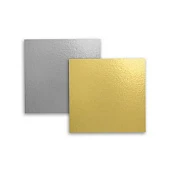 картинка Подложка квадратная, картон, зол./сереб., 15*15см., 0.8мм., 100шт. 