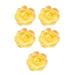 картинка Вафельные розы большие сложные, жёлтые, 5шт. 