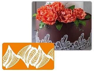 Рельефный силиконовый коврик для создания кружев - "Декор", 30*40см. (40-WD008) 