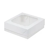 картинка Упаковка под зефир и печенье с окном - Белая, 200х200х70 мм 