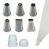 Набор средних насадок, 6шт., мешок и переходник