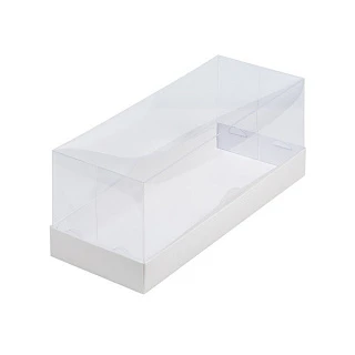 картинка Упаковка для рулета с прозрачной крышкой, белая, 30*12*h12cм. 
