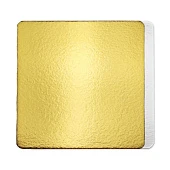 картинка Подложка квадратная, картон, зол./бел., 26*26см., 3.2мм., 1шт. 