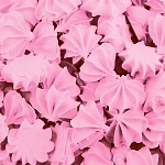 картинка Фигурки сахарные "Мини-безе" рифленые, розовые, 10-15мм., 50гр. 