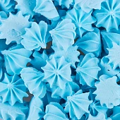 картинка Фигурки сахарные "Мини-безе" рифленые, голубые, 10-15мм., 50гр. 