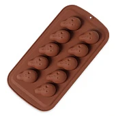 картинка Форма силиконовая для шоколада и льда "Крик", 21*11*2см, 10 ячеек 
