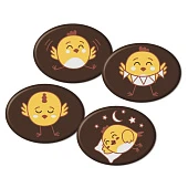 картинка Украшение из темной глазури, "Цыпленок", золотой, 144шт. 