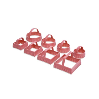 Вырубки с ручкой - круги и квадраты, набор, 8шт. 