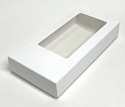 картинка Упаковка под дубайский шоколад с окном, белая, 15,5*7,5*2,5см. 