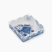 картинка Коробка для кондитерских изделий  «С Новым годом!», 10,5*10.5*3см. 