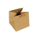 картинка Крафт пакет с коричневыми ручками, 20*20*20см. 