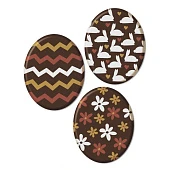 картинка Украшение из темной глазури, "Яйца микс", белый, красный, золотой, 144шт. 