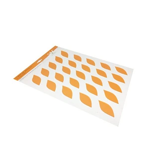 Трафарет для шоколада - "Листок", 75*33мм, 25 ячеек (CHASIL 22) 