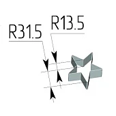 картинка Металлическая вырубка - "Звезда" (CUT STAR1) 