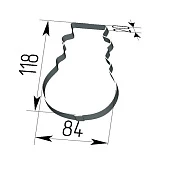 картинка Металлическая вырубка - "Снеговик"  