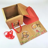 картинка Упаковка для торта - "Звезды", 25*25*18см. 