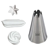 Насадка №D6K (BS0D6K) - "Цветок", 12мм.