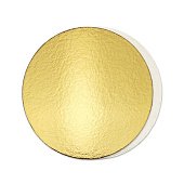 картинка Подложка круглая, картон, зол./бел., 20см., 3.2мм., 1шт. 