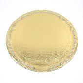 картинка Подложка Apollo круглая с кружевом, картон, золотой, 18/22см., 1шт. 