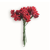 картинка Застежки-цветы, темно-красные, 12шт. 